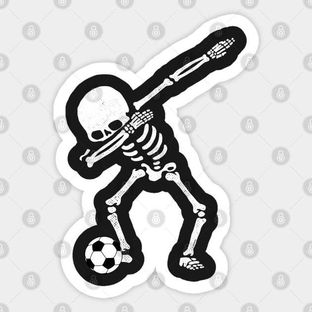 Halloween Dabbing Skeleton Soccer Ball T-Shirt Skeleton Dab Sticker by vo_maria